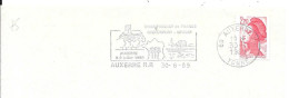 Lettre Entière Flamme 1989 Auxerre Yonne - Mechanical Postmarks (Advertisement)