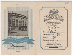 Alexandra Grand Hotel - Lausanne - & Hotel - Historical Documents