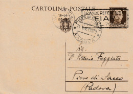 VENEZIA 01.1940 - ANNULLO TARGHETTA "GRANDE REFERENDUM EIAR" PER PIOVE DI SACCO - Marcophilie