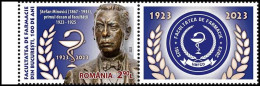 2023, Romania, Carol Davila, Medical Science, Universities, 1 Stamps+Label, MNH(**), LPMP 2421 - Ungebraucht