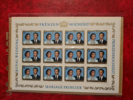 LETTRE CARTE LUXEMBOURG FEUILLE PRENZEN HOCHZAIT MARIAGE PRINCIER 1981 - Autres & Non Classés