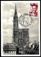 CARTE DE LA CATHÉDRALE DE STRABOURG - FOIRE EUROPÉENNE DE 1950 -  - 1921-1960: Modern Tijdperk