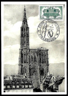 CARTE DE LA CATHÉDRALE DE STRABOURG - FOIRE EUROPÉENNE DE 1950 -  - 1921-1960: Modern Tijdperk