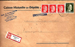 RECOMMANDÉ DE MULHOUSE - 1943 - POUR STRASBOURG - CENSURE - ZENSUR - CENSOR SHIP - - Brieven En Documenten