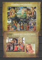 Sao Tome E Principe (St. Thomas & Prince) 2010 Paintings Botticelli, Sheetlet + S/s Imperf. MNH -scarce- - Other & Unclassified