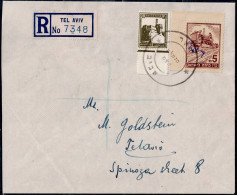 ISRAEL 1948 MAMDAT REGISTERED  COVER SENT IN 1948 FROM TEL AVIV VF!! - Other & Unclassified