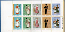 Finland Suomi 1972 Costumes Stamp Booklet MNH - Monuments