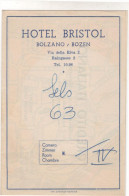 Hotel Bristol - Bolzano Bozen - & Hotel - Documentos Históricos
