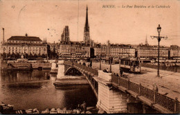 N°4463 W Cpa Rouen -le Pont Boïeldieu Et La Cathédrale- - Rouen