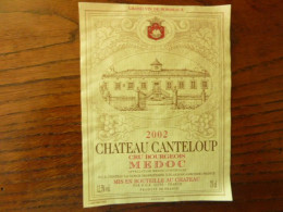 Château CANTELOUP - 2002 - Cru Bourgeois MEDOC - Bordeaux