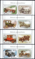 2023, Romania, History Of The Automobile, Cars, 4 Stamps+Label, MNH(**), LPMP 2402 - Unused Stamps