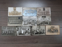 Lot De 10 Cartes-photo Militaires, Fusils, Canon, 1910-1920. - Guerre, Militaire