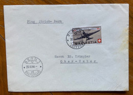 SVIZZERA - POSTA AEREA - FLUG ZURIGO - BERNA  Con F.1,50 1919 ZURIGO-GENEVE-ZURIGO 1944 - Lettres & Documents