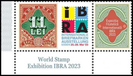 2023, Romania, IBRA, Philatelic Exhibitions, 1 Stamps+Label, MNH(**), LPMP 2419 - Ongebruikt