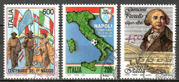 Italien 1990, MiNr. 2148+2149+2152; Alb. 05 - 1981-90: Oblitérés