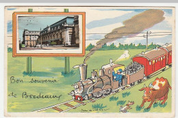 Bon Souvenir De Bordeaux/ Train, Illustration - Bordeaux