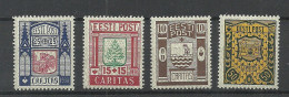 Estland Estonia 1938 CARITAS Michel 131 - 134 * - Estonie
