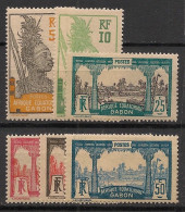 GABON - 1922 - N°YT. 82 à 87 - Série Complète - Neuf * / MH VF - Unused Stamps