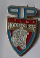 Pin' S  Moto, POLICE,  A B C M P  MOTOCYCLISME - Police