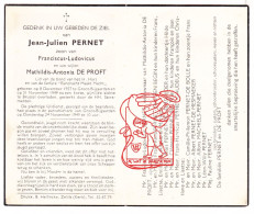 Jean Julien Pernet / De Proft ° Groot-Bijgaarden Dilbeek 1927 † 1949 Van Den Begin De Leersnijder Bulté Gaudeus Machiels - Andachtsbilder