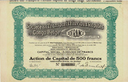 Titre De 1929 - Sté Des Transports Fluviaux Rapides Au Congo-Belge - SOTRANCO - Sté Congolaise à Responsabilité Limitée - Afrique