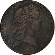 France, Louis XV, Sol Au Buste Enfantin, 1719, Strasbourg, Cuivre, TB+ - 1715-1774 Luigi XV Il Beneamato