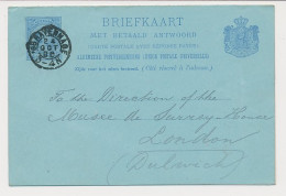Briefkaart G. 37 Den Haag - GB / UK 1896 - Ganzsachen