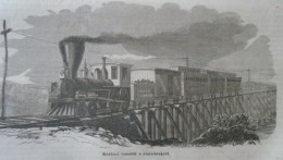 D203458  P361Hospital Train - Frank Thompson - USA - 1866 - Woodcut From A Hungarian Newspaper  1866 - Stiche & Gravuren