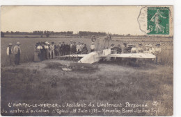 L'Hôpital-le-Mercier - L'Accident Du Lieutenant Personne Du Centre D'Aviation D'Epinal - 18 Juin 1913 - Monoplan Borel.. - Accidents
