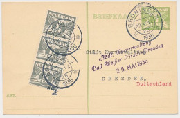 Briefkaart G. 228 / Bijfrankering Groningen - Duitsland 1936 - Ganzsachen