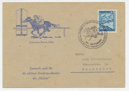 Card / Postmark Austria 1946 Horse Races - Horses