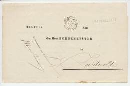 Avereest - Trein Takjestempel Zutphen - Leeuwarden 1874 - Covers & Documents
