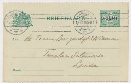 Briefkaart G. 96 B II Haarlem - Leiden 1917 - Postal Stationery