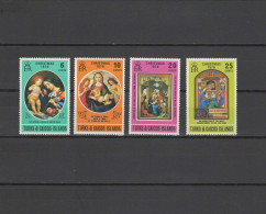 Turks & Caicos Islands 1976 Paintings Botticelli, Dolci Etc., Christmas Set Of 4 MNH - Altri & Non Classificati