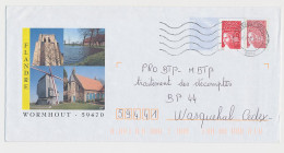 Postal Stationery / PAP France 2004 Windmill - Clock Tower - Wormhout - Flanders - Mühlen