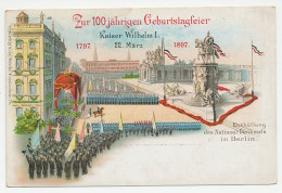 Postal Stationery Germany 1897 Emperor Wilhelm I - Revelation Of The National Monument - Familles Royales