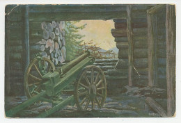 Fieldpost Postcard Germany 1916 Canon - WWI - WO1