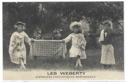 CIRQUE - LES WEBERTY - Acrobates Fantastiques Merveilleux - Ed. J. Winling, Charleville - Circus