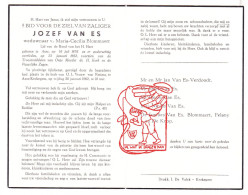 DP Jozef Van Es ° Asse 1876 † 1962 X Maria Cecilia Blommaert // Verdoodt Felany De Knop - Devotion Images