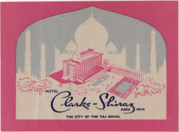 Hotel Clarks Shiraz Agra India - & Hotel, Label - Etiketten Van Hotels