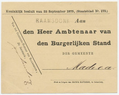 Naamstempel Raamsdonk 1878 - Briefe U. Dokumente