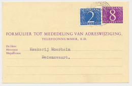 Verhuiskaart G. 32 Emmer Compascuum - Dedemsvaart 1966 - Postal Stationery