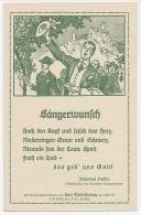 Postal Stationery Germany 1924 Vocalists Festival Hannover - Johannes Redlin - Carl Lurf - Musique