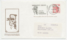Cover / Postmark Germany 1981 Angel - Harp - Noël