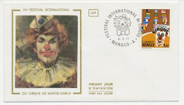 Cover / Postmark Monaco 1977 Clown - Circus