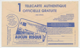 Postal Cheque Cover France 1991 Phone Card - Télécom