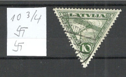 LETTLAND Latvia 1931 Michel 177 B Perforated 10 3/4 WM Normal Vertical O - Latvia