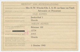 Verhuiskaart G. 13 Particulier Bedrukt Utrecht 1939 - Interi Postali