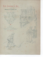 Menu Banquet Du 30 Janvier 1909 Societe Archeologique Du Gers - Menus