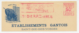 Illustrated Meter Cut France 1931 Rhinoceros - Railing - Grille - Otros & Sin Clasificación